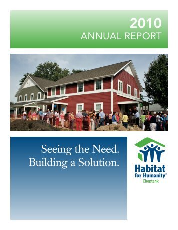 Seeing the Need. Building a Solution. - Habitat for Humanity Choptank