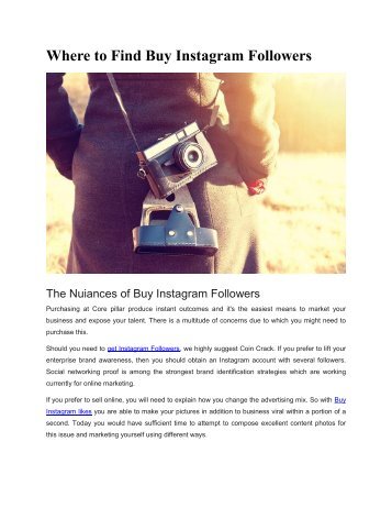 Where to Find Buy Instagram Followers