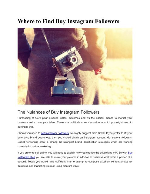 Where to Find Buy Instagram Followers