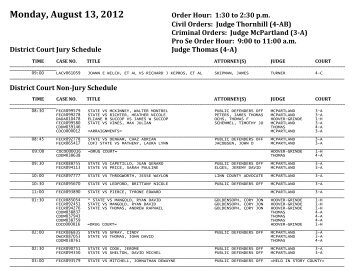 Monday, August 13, 2012 - Linn County Bar Association