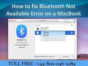 How to fix Bluetooth Not Available Error on a MacBook