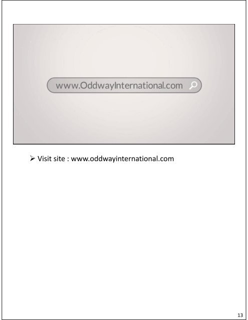 OddwayInternational : Indian Generic Medicine Supplier