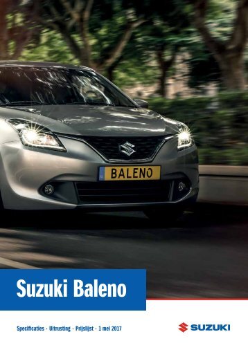 Suzuki_Baleno-specificatieprijslijst_mei2017