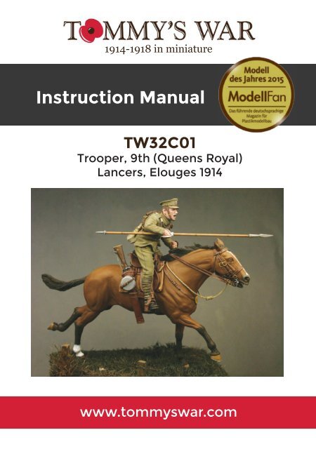 TW32C01 - Trooper, 9th Lancers instruction booklet