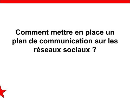 Communication reseaux sociaux