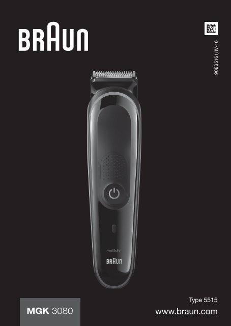 Braun MGK 3080 - MGK 3080 Manual (DE, UK, FR, ES, PT, IT, NL, DK, NO, SE,