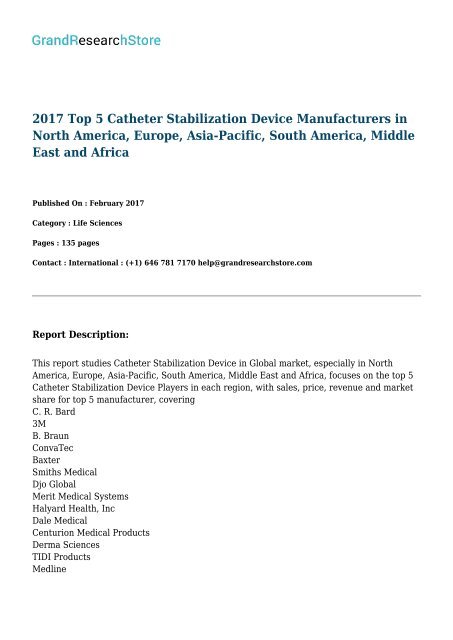2017-top-5-catheter-stabilization-device-manufacturers-in-north-america-europe-asia-pacific-south-america-middle-east-and-africa-grandresearchstore