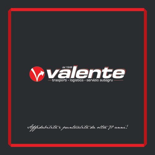 Brochure - VALENTE ANGELO SAS 2017