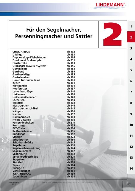 Lindemann Katalog 2017
