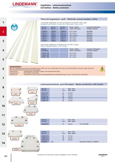 Lindemann Katalog 2017