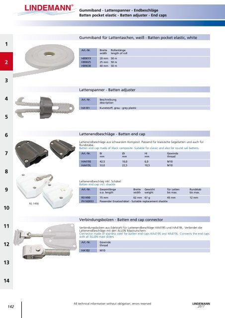 Lindemann Katalog 2017