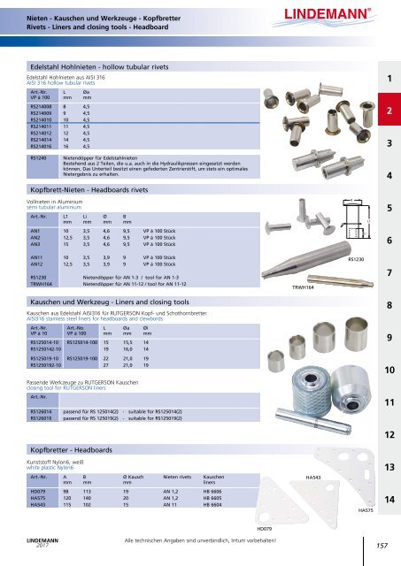 Lindemann Katalog 2017