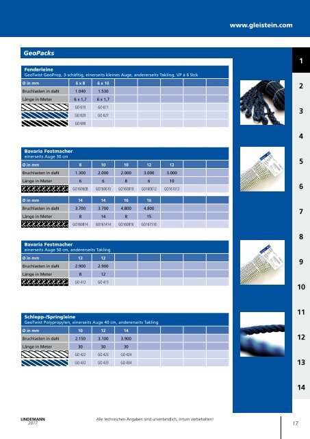 Lindemann Katalog 2017