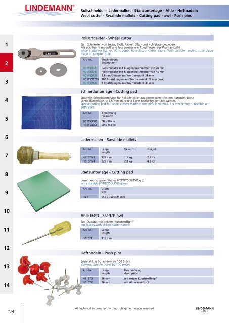 Lindemann Katalog 2017