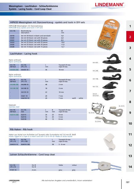 Lindemann Katalog 2017