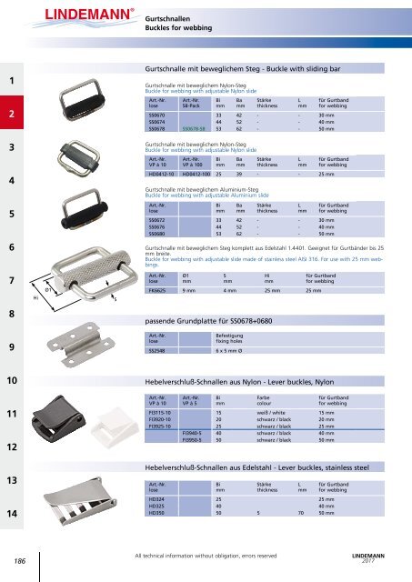 Lindemann Katalog 2017