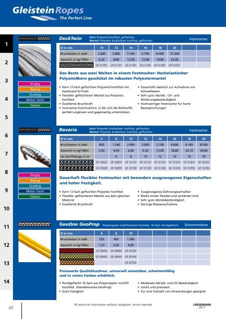 Lindemann Katalog 2017