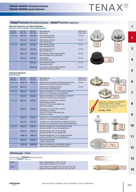 Lindemann Katalog 2017