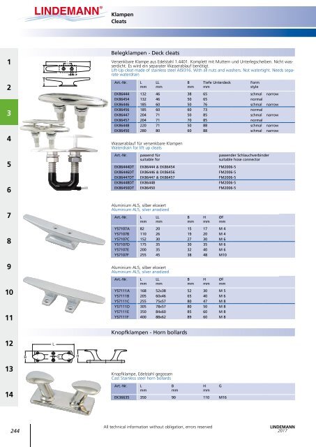 Lindemann Katalog 2017