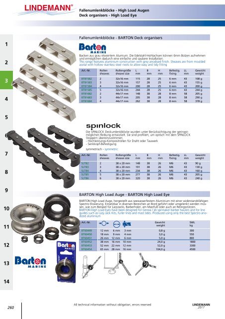 Lindemann Katalog 2017