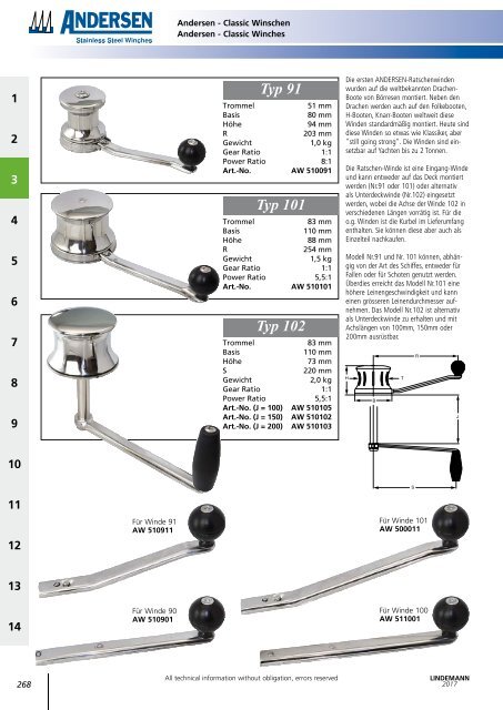 Lindemann Katalog 2017