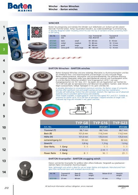 Lindemann Katalog 2017