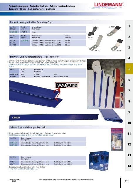 Lindemann Katalog 2017