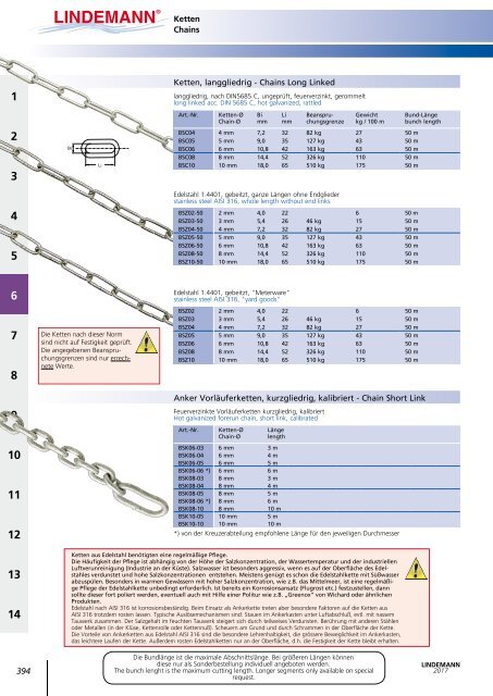 Lindemann Katalog 2017