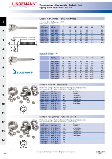 Lindemann Katalog 2017