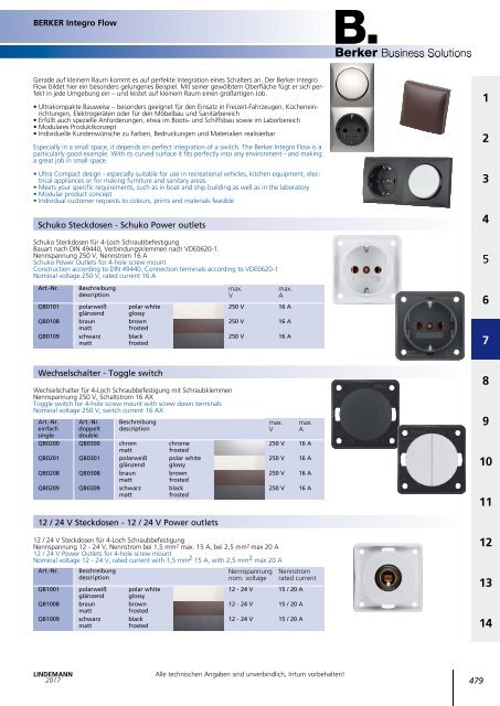 Lindemann Katalog 2017