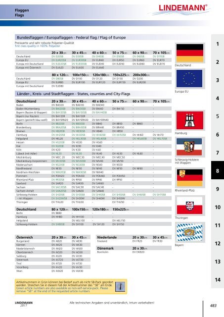 Lindemann Katalog 2017