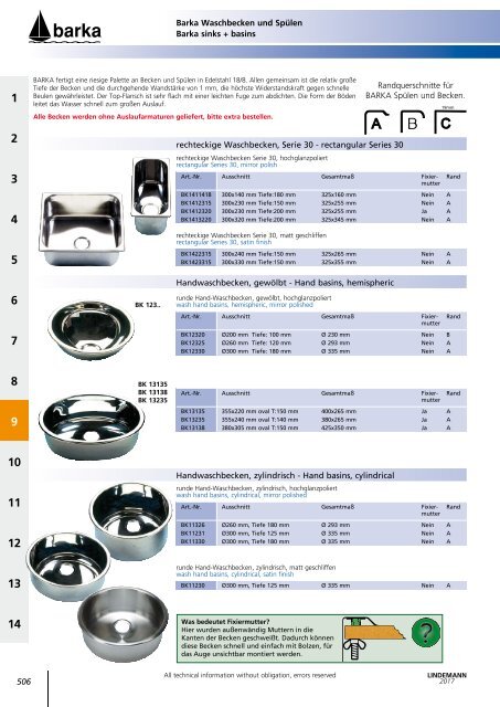 Lindemann Katalog 2017