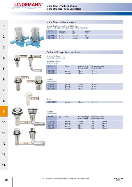 Lindemann Katalog 2017