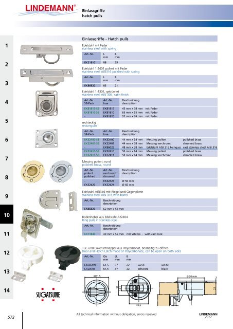 Lindemann Katalog 2017