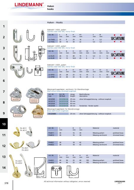 Lindemann Katalog 2017