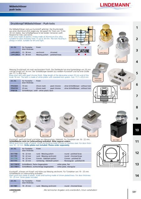 Lindemann Katalog 2017