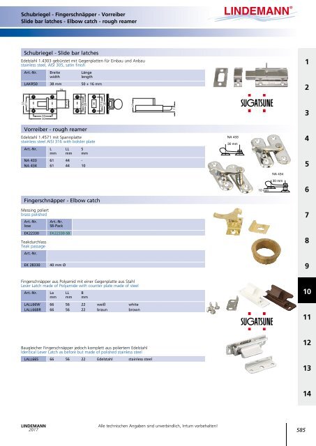 Lindemann Katalog 2017