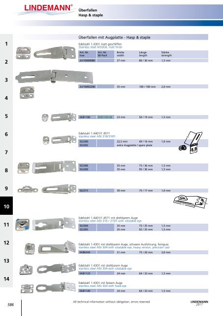 Lindemann Katalog 2017