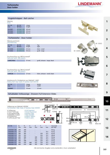 Lindemann Katalog 2017