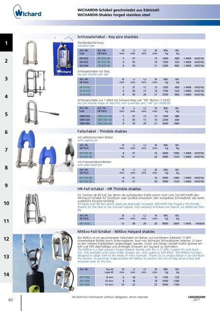 Lindemann Katalog 2017