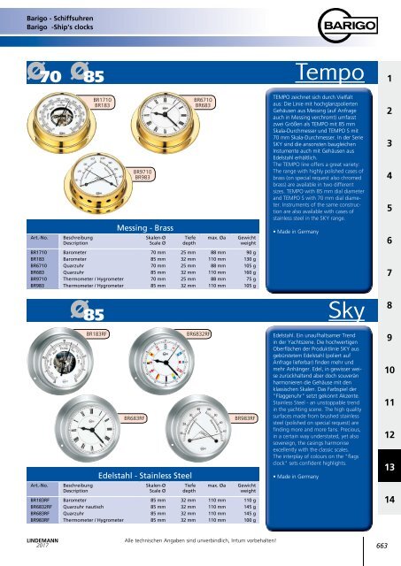 Lindemann Katalog 2017