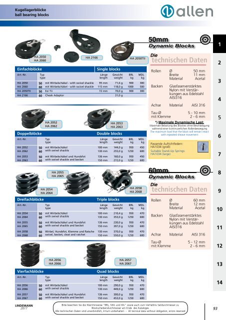 Lindemann Katalog 2017