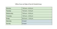 Office Hours at State of the Art Dental Group, Rockville MD