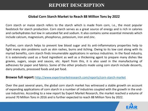 Corn Starch Market Report | Price, Share, Size, Growth, Trends, and Forecast 2017 - 2022