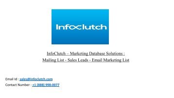 InfoClutch - Marketing Database Solutions