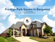 Prestige Park Square in Bangalore