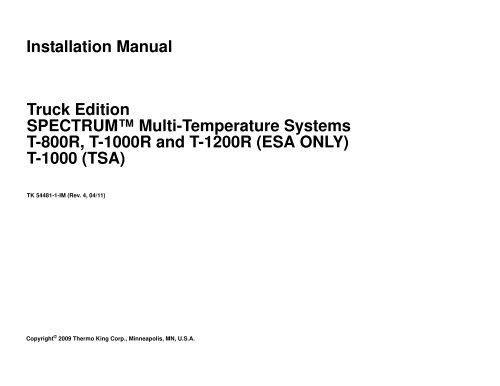 Thermo King T800 Wiring Diagram - Complete Wiring Schemas