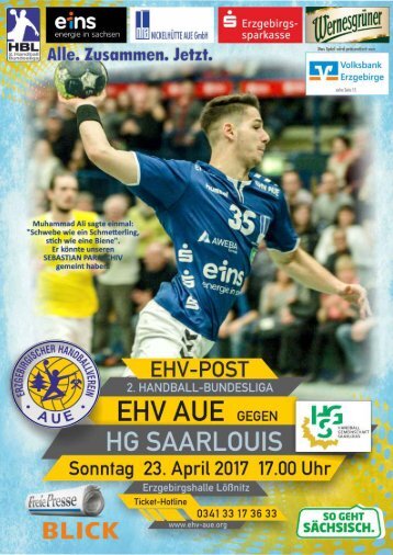 EHV Post: EHV Aue gegen HG Saarlouis