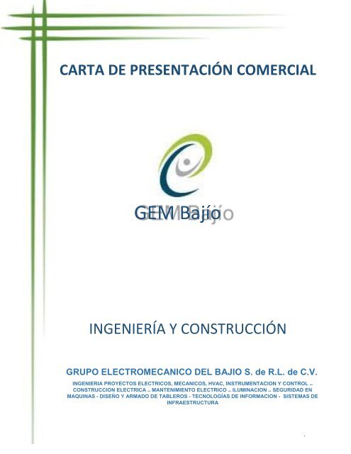 Gem Bajio Carta De Presentacion Comercial