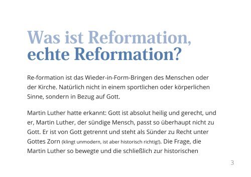 Echte Reformation - 5 Leitlinien zurück zu Gott